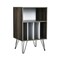Freestanding Record Player Stand Record Storage Cabinet with Metal Legs